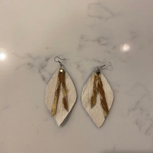 Cowhide earrings